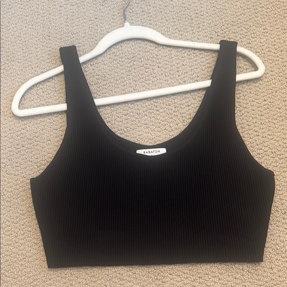 Aritzia Black Ribbed Tank Top